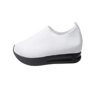 Chaussures Orthopédiques Femme Slip on pour Sneakers Femmes Baskets Intérieures Supérieures pour Femmes,Chaussures D'Été en Tissu Rayé,Confortables Et Décontractées Outdoor Gym Fitness Marche Running