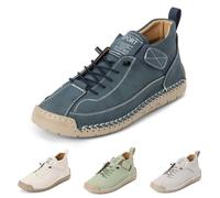 Chaussures Orthopediques Femmes Basketts Orthopédiques Décontractées Confort Thérapeutique Semelle Souple Tennis de Marche Plate avec Fermeture Scratch Couture Casual pour Quotidien (Navy-B, 40)