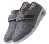 Chaussures Orthopédiques Femmes Hiver Chaud Extra Large œdème gonflées Chaussures diabétiques Femmes Confort Personnes âgées Pantoufles orthopédique Anti-dérapant Pantoufle ( Color : Grey , Size : 38