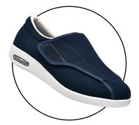 Chaussures Orthopédiques Homme Slip on Baskets sans Lacets Décontractées Confortable Mode Sneakers Respirantes Maille Chaussures De Sport Pieds EnfléS AprèS Une Blessure ( Color : Blue , Size : 42 EU