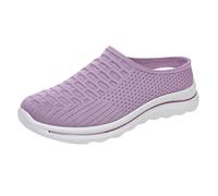 Chaussures orthopédiques pour femme - Largeur H - En maille respirante - Fermée à l'avant - Chaussures de loisirs légères - Fond épais - Mules d'extérieur