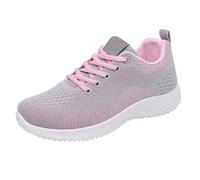 Chaussures orthopédiques pour femme - Légères et respirantes - En maille - Pour la course à pied, la marche - Avec soutien de la voûte plantaire - Mousse à mémoire de forme - Lacets - Chaussures de