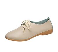 Chaussures orthopédiques pour femme - Tissées - Respirantes - Confortables - Chaussures de marche tendance - Coussin d'air - Chaussures basses confortables - Chaussures basses décontractées, beige, 38