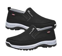 Chaussures orthopédiques pour homme - Chaussures à enfiler légères pour homme | Baskets respirantes pour les sports de plein air, la randonnée, la marche, Noir , 39 EU