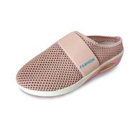 Chaussures orthopédiques pour homme et femme - Chaussures de marche à enfiler - Pour diabétiques - Loisirs - Maille respirante - Chaussures de santé - Pantoufles respirantes, Rose, 43 EU