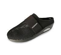 Chaussures orthopédiques pour homme et femme - Chaussures de marche à enfiler - Pour diabétiques - Loisirs - Maille respirante - Chaussures de santé - Pantoufles respirantes, Noir , 43 EU
