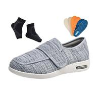 Chaussures Orthopédiques Pour Hommes Diabétiques, Chaussures Orthopédiques Ajustables Et Respirantes Pour Personnes Âgées Diabétiques Soulageant Les Douleurs Et Les Gonflements Des Pieds(Light gray,40