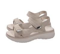 Chaussures ouvertes pour femme avec talon compensé, sportives, d'été, à bande avec fermeture Velcro réglable, semelle antidérapante et semelle souple, légères et confortables, chaussures décontractées