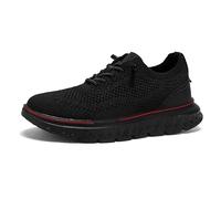 Chaussures Oxford à enfiler mains libres pour homme - Chaussures habillées décontractées - Soutien de la voûte plantaire - Chaussures respirantes confortables pour homme, Noir , 45 EU