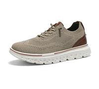 Chaussures Oxford à enfiler mains libres pour homme - Chaussures habillées décontractées - Soutien de la voûte plantaire - Chaussures respirantes confortables pour homme, kaki, 38 2/3 EU