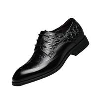 Chaussures Oxford classiques à lacets en cuir noir for homme, idéales for un mariage, un bal ou un événement officiel.(38 EU)