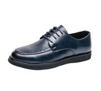 Chaussures Oxford classiques à lacets en cuir PU for hommes, basses et antidérapantes, for le travail(Blue,40 EU)