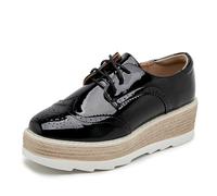 Chaussures Oxford Confortables pour Femmes et Filles, Chaussures à Semelle compensée à Lacets, pour Le Travail Quotidien, Le Bureau et Les Affaires, Robe Formelle