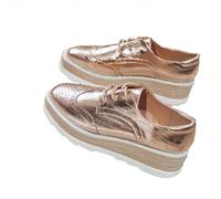 Chaussures Oxford Confortables pour Femmes et Filles, Chaussures à Semelle compensée à Lacets, pour Le Travail Quotidien, Le Bureau et Les Affaires, Robe Formelle