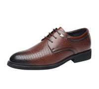 Chaussures Oxford for Hommes, en Cuir Espagnol, Vintage, à Lacets, Classiques, for Affaires, soirées, Mariages, Talons carrés, décontractées, Bout uni(Brown,43 EU)