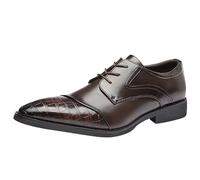 Chaussures Oxford for Hommes, en Cuir véritable, à Bout renforcé, antidérapantes, Style Vintage, à Lacets, for soirée(43 EU)