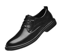 Chaussures Oxford habillées for Hommes, en Cuir Espagnol, à Lacets, Bout Rond, Semelle en Caoutchouc antidérapante, Talon carré, Basses, for Le Bureau, Les Affaires et Les Mariages(42 EU)