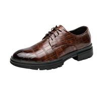 Chaussures Oxford orthopédiques confortables à lacets for hommes, antidérapantes, en cuir PU, for robe mariée(Brown,40 EU)