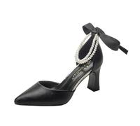 Chaussures Palace à bout pointu pour femmes à peplum pour le travail à perles pour les banquets et les soirées élégantes à la française creuses douces sexy classiques confortables pour les mariages