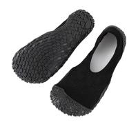 Chaussures pieds nus, chaussures de tapis de course, chaussures d'entraînement pieds nus - baskets chaussettes calmes non glissées chaussures intérieures confortables pour saut et corde, Noir , 37 EU