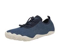 Chaussures pieds nus larges et confortables pour homme et femme - Respirantes - Séchage rapide - Chaussures d'extérieur en tissu léger - Semelle souple antidérapante, bleu, 36 EU