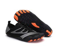 Chaussures pieds nus minimalistes unisexes, chaussures pieds nus à séchage rapide, chaussures d'eau légères et respirantes, yoga course à pied surf bateau natation ( Color : Black , Size : 43 EU )