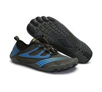 Chaussures pieds nus minimalistes unisexes, chaussures pieds nus à séchage rapide, chaussures d'eau légères et respirantes, yoga course à pied surf bateau natation ( Color : Blue , Size : 44 EU )
