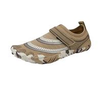 Chaussures pieds nus pour homme - Large boîte à orteils - Antidérapantes - Séchage rapide - Respirantes - Pour la marche, les voyages, l'eau - Chaussures de conduite en plein air, kaki, 39 1/3 EU