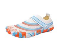 Chaussures pieds nus pour homme - Large boîte à orteils - Antidérapantes - Séchage rapide - Respirantes - Pour la marche, les voyages, l'eau - Chaussures de conduite en plein air, blanc, 43.5 EU