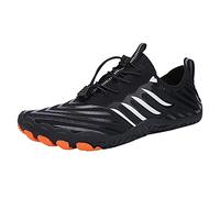 Chaussures pieds nus tendance pour homme - Légères et antidérapantes - Séchage rapide - Chaussures à lacets - Pour l'été et la plage, Noir , 42.5 EU