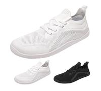 Chaussures pieds nus unisexes avec large boîte à orteils et semelle Zero Drop, antidérapantes, larges chaussures pieds nus, pour homme et femme, minimaliste, légères, respirantes, Blanc., 41 EU