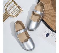 Chaussures plates confortables et respirantes anti-dérapantes pour filles, couleur argent EUR34,EUR35,EUR36,EUR20,EUR21,EUR22,EUR23,EUR24,EUR25,EUR26,EUR27,EUR28,EUR29,EUR30,EUR31,EUR32,EUR33Blocs de 