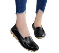 Chaussures Plates Confortables pour Femmes Mocassins pour Femmes Chaussures de Conduite à Semelle Souple Convient à Un Usage Quotidien,Noir,34