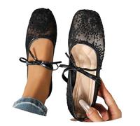 Chaussures, Plates Élégantes en Dentelle, À Bout Pointu Et Détails en Résille, Confortables Et Décontractées Au Quotidien., Couleur Vive Et Durable