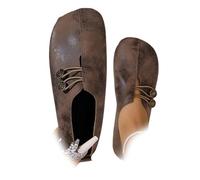 Chaussures plates en cuir souple pour femme, mocassins orthopédiques confortables et souples à enfiler, marron foncé, 37.5/36 EU