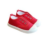 Chaussures plates en toile pour enfants, garçons et filles, escarpins à lacets avec orteils antidérapants, semelle souple, chaussures de sport pour la rentrée scolaire, chaussures de sport en