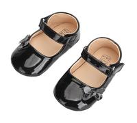 Chaussures Plates Mary Jane pour Bébés Filles de 6 à 12 Mois, Chaussures de bébé en PU Artificiel, Décoration avec Nœud, Chaussures de Princesse élégantes Unies pour (WHITE)