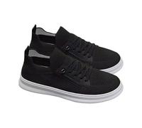 Chaussures plates orthopédiques à enfiler pour femme - Coupe large - En maille respirante - Chaussures de course athlétiques avec soutien de la voûte plantaire - Légères et confortables