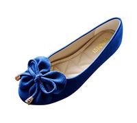 Chaussures plates pour femme - Ballerines fermées - Chaussures de danse fermées à enfiler - Avec nœud - Chaussures basses élégantes - Chaussures bateau confortables - Chaussures de jazz légères - Pour