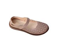 Chaussures plates pour femme - Élégantes - Blanc - Chaussures décontractées - Été - Classique - Bout rond - Chaussures décontractées à enfiler - Tressées confortables et élégantes - Chaussures douces