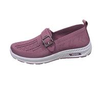 Chaussures plates pour femme - En maille respirante - Chaussures en tricot - Confortables - Doux - Chaussures d'été - Chaussures de loisirs - Semelle épaisse - Hauteur de la semelle élevée - Escarpins