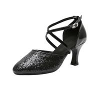 Chaussures Plates pour Femmes Chaussure Danse Latine Modern Jazz Chausson De Paillettes Brillantes Femme Mariage Pedilles Confortable Et Elegante Salon Chaussons Ballerines Cuir Talon Pedille Moderne
