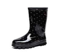 Chaussures pluie en caoutchouc unisexes Imperméable Coupe-Vent Bottes enfiler Confortable Antidérapant Imperméabilité totale Semelle extérieure gomme Idéales pour Festivals Jardin