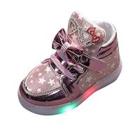Chaussures pour adolescent - Chaussures pour bébé - Décontractées - Chaussures pour enfants - Chaussures de sport souples - Pour filles - Argent, Rose, 27 EU