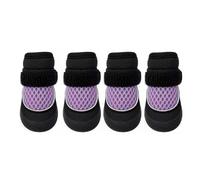 Chaussures pour Animaux de Compagnie, Couvre-Pattes Respirant avec Sangle d ' Ouverture Douce, Ensemble de Quatre pièces par Temps Chaud, de Marche pour Petits Chiens, Chaussures en