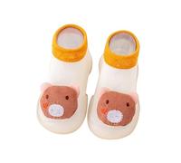 Chaussures pour bébé - Chaussures d'apprentissage pour bébé fille et garçon - Chaussures en tricot - Antidérapantes - Sol doux - Chaussettes de sol en tricot - Chaussures pour bébé