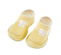 Chaussures pour bébé - Chaussures pour bébé - Chaussures d'apprentissage de la marche - Antidérapantes - Semelle souple - Légères - Anti-collision - Respirantes, jaune, 26 EU