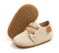 Chaussures pour bébé de 0 à 12 mois - Semelle en caoutchouc - Chaussures à lacets pour nourrissons - Décontractées - Premières marcheurs, Ff, W