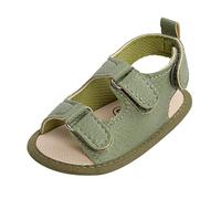 Chaussures pour bébé de 6 à 12 mois - Chaussures d'apprentissage de la marche - Semelle en caoutchouc antidérapante - Chaussures d'été pour garçon - Sandales plates réglables pour l'extérieur