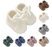 Chaussures pour bébé en tricot - Chaussures souples pour apprendre à marcher - Pour nouveau-né - Chaussettes en tricot - Pour fille et garçon - Unisexe - Pour le printemps, l'hiver, l'intérieur et
